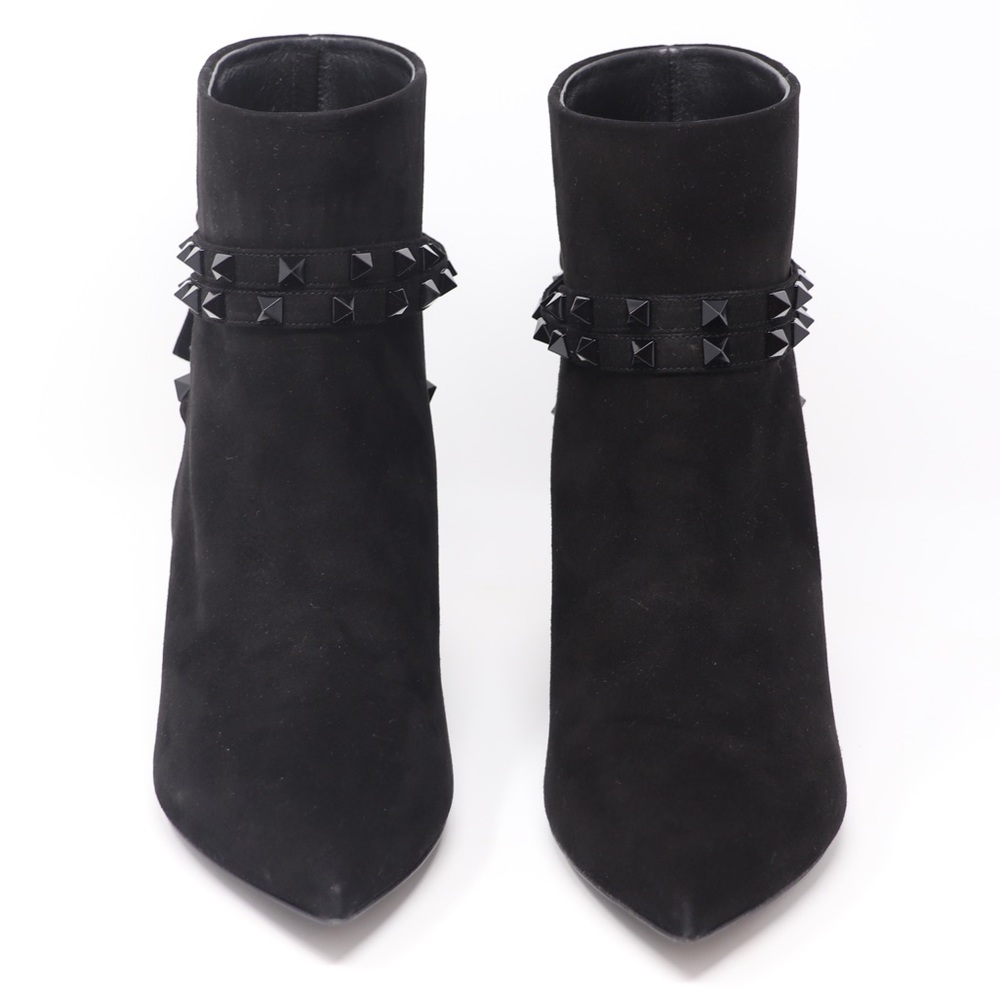 Brand New 8 Valentino Garavani Rockstud Flair Suede Booties - Picture 5 of 12